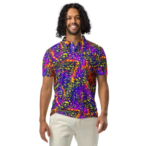 Sonic Colorwave on a Men's Slim Fit Polo Shirt