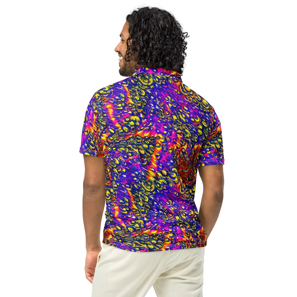 Sonic Colorwave on Men's Slim Fit Polo Shirt — Back