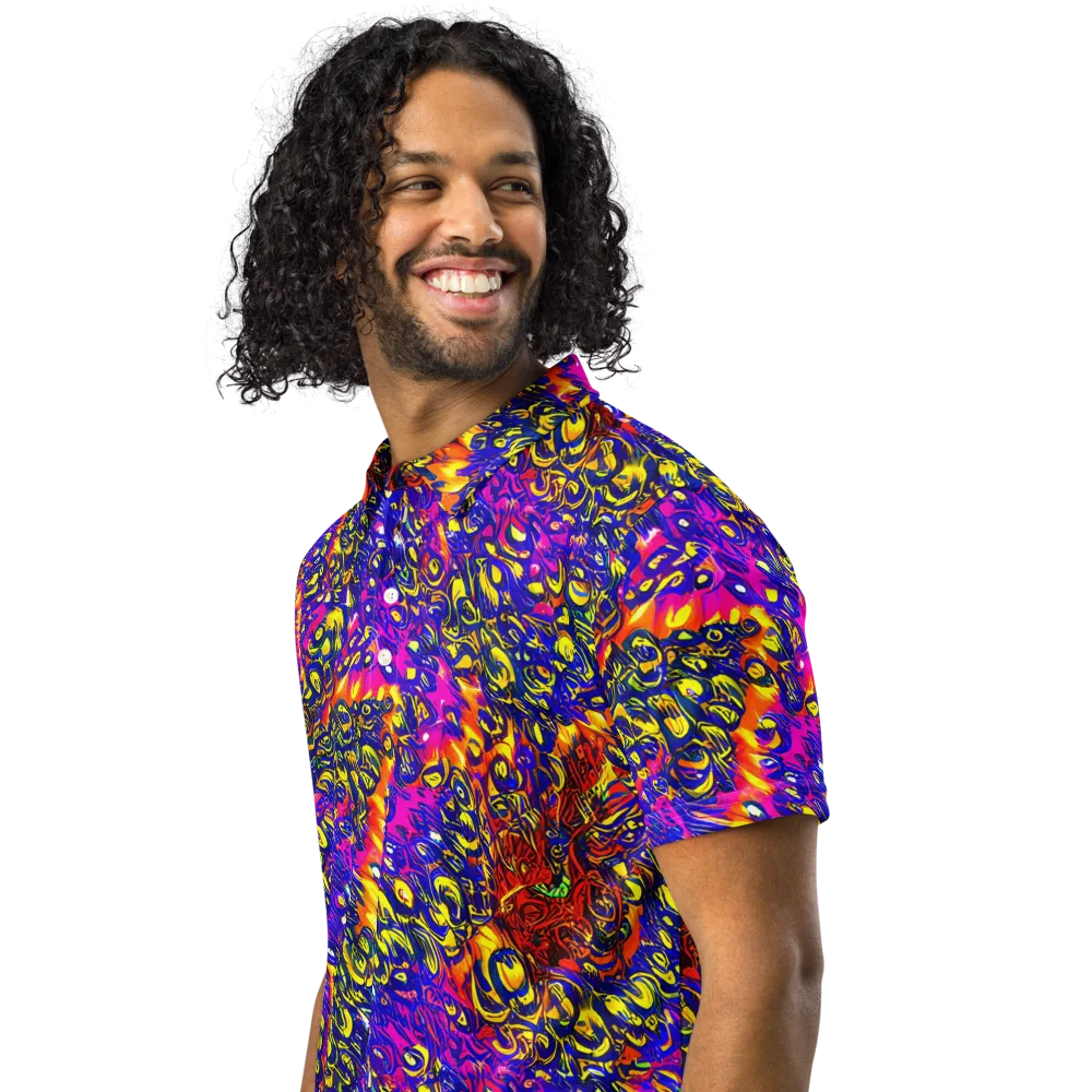 Sonic Colorwave on Men's Slim Fit Polo Shirt — Left Front
