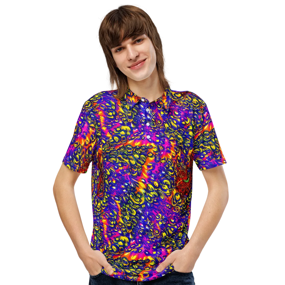 Sonic Colorwave on Men's Slim Fit Polo Shirt — Front