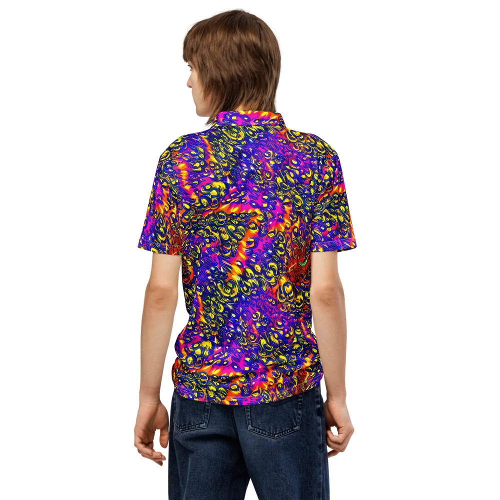 Sonic Colorwave on Men's Slim Fit Polo Shirt — Back