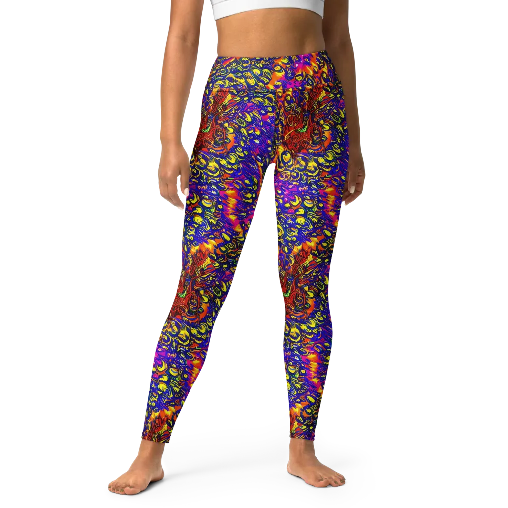 Sonic Colorwave on Yoga Leggings — Front