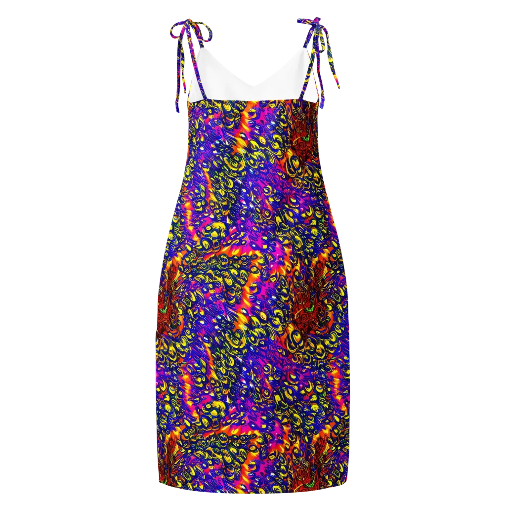 Sonic Colorwave on Slip Dress — Back