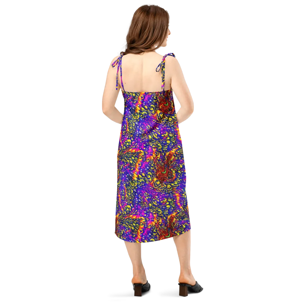 Sonic Colorwave on Slip Dress — Back