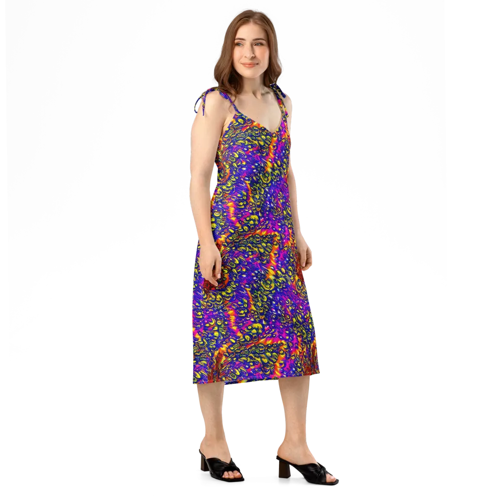 Sonic Colorwave on Slip Dress — Right Front