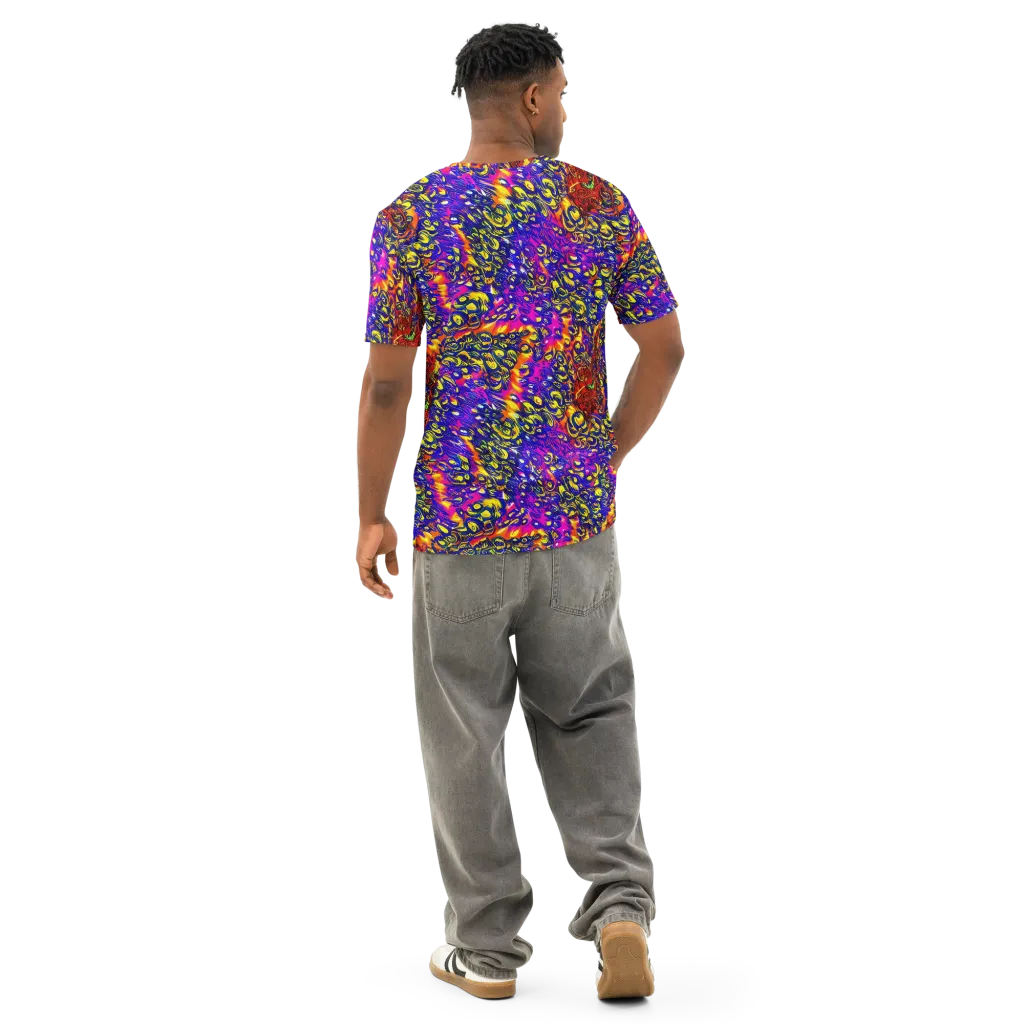Sonic Colorwave on Men's Cotton Crew Neck T-Shirt — Back