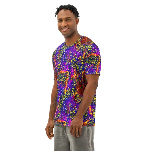Sonic Colorwave on a Men's Cotton Crew Neck T-Shirt
