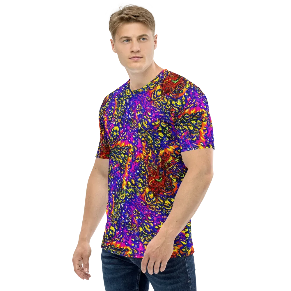 Sonic Colorwave on Men's Crew Neck T-Shirt — Left