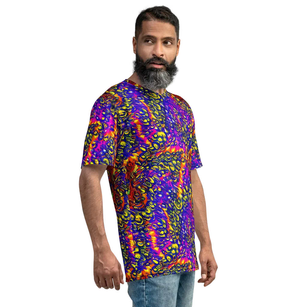 Sonic Colorwave on Men's Crew Neck T-Shirt — Right