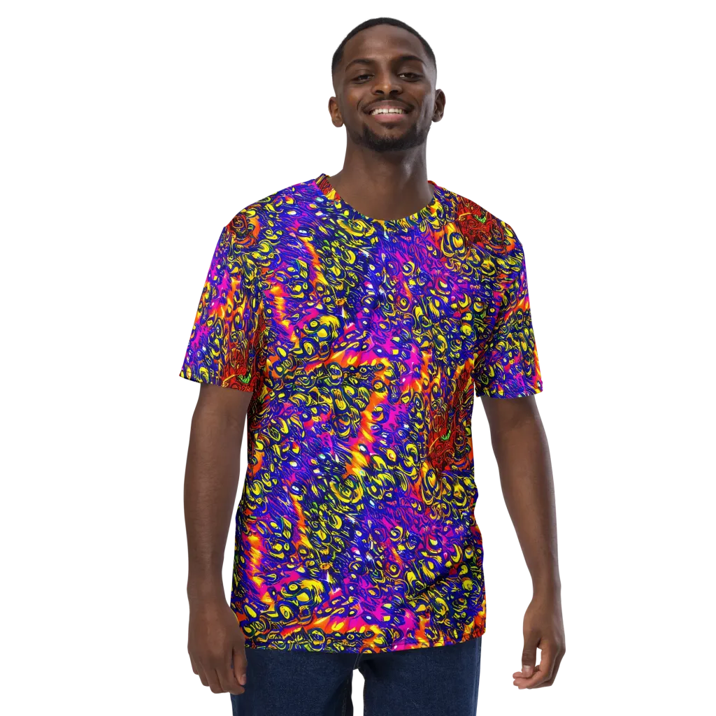 Sonic Colorwave on Men's Crew Neck T-Shirt — Front