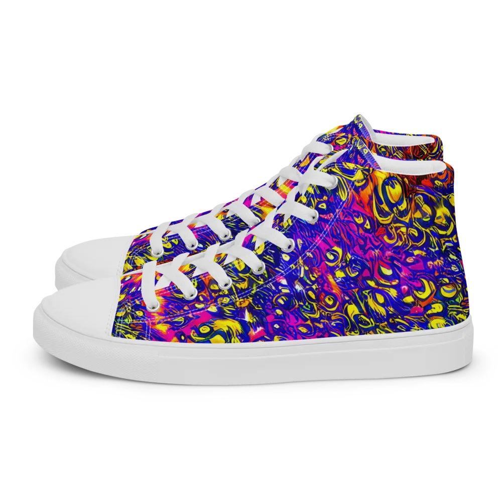 Sonic Colorwave on Men's High Top Canvas Shoes — Left