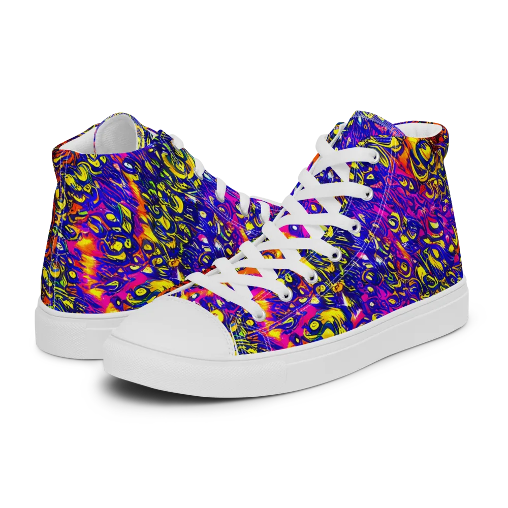 Sonic Colorwave on Men's High Top Canvas Shoes — Left