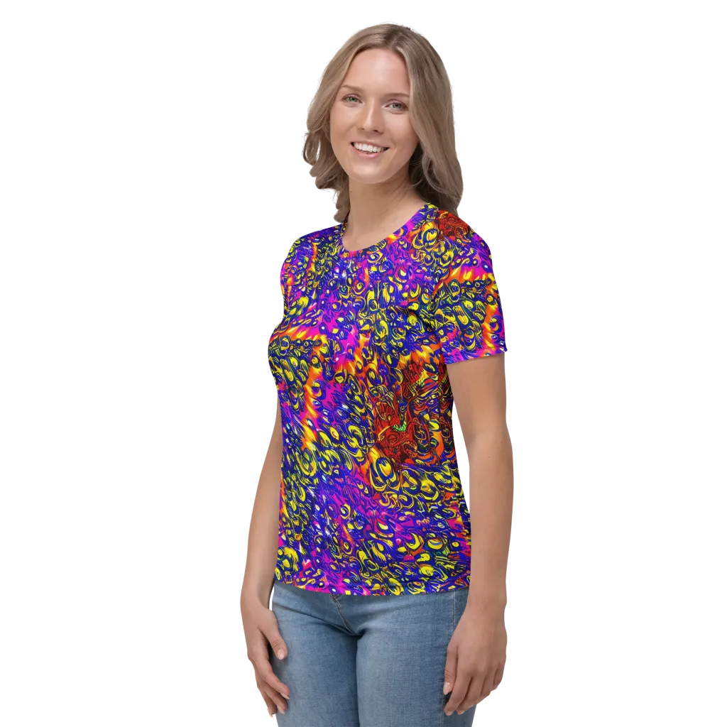 Sonic Colorwave on Women's Crew Neck T-Shirt — Left