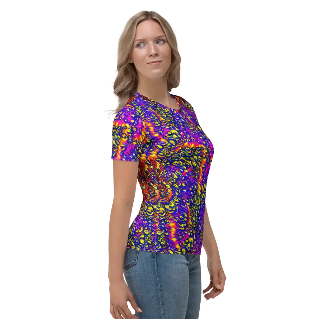 Sonic Colorwave on Women's Crew Neck T-Shirt — Right