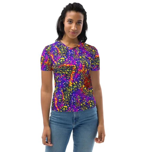 Sonic Colorwave on a Women's Crew Neck T-Shirt