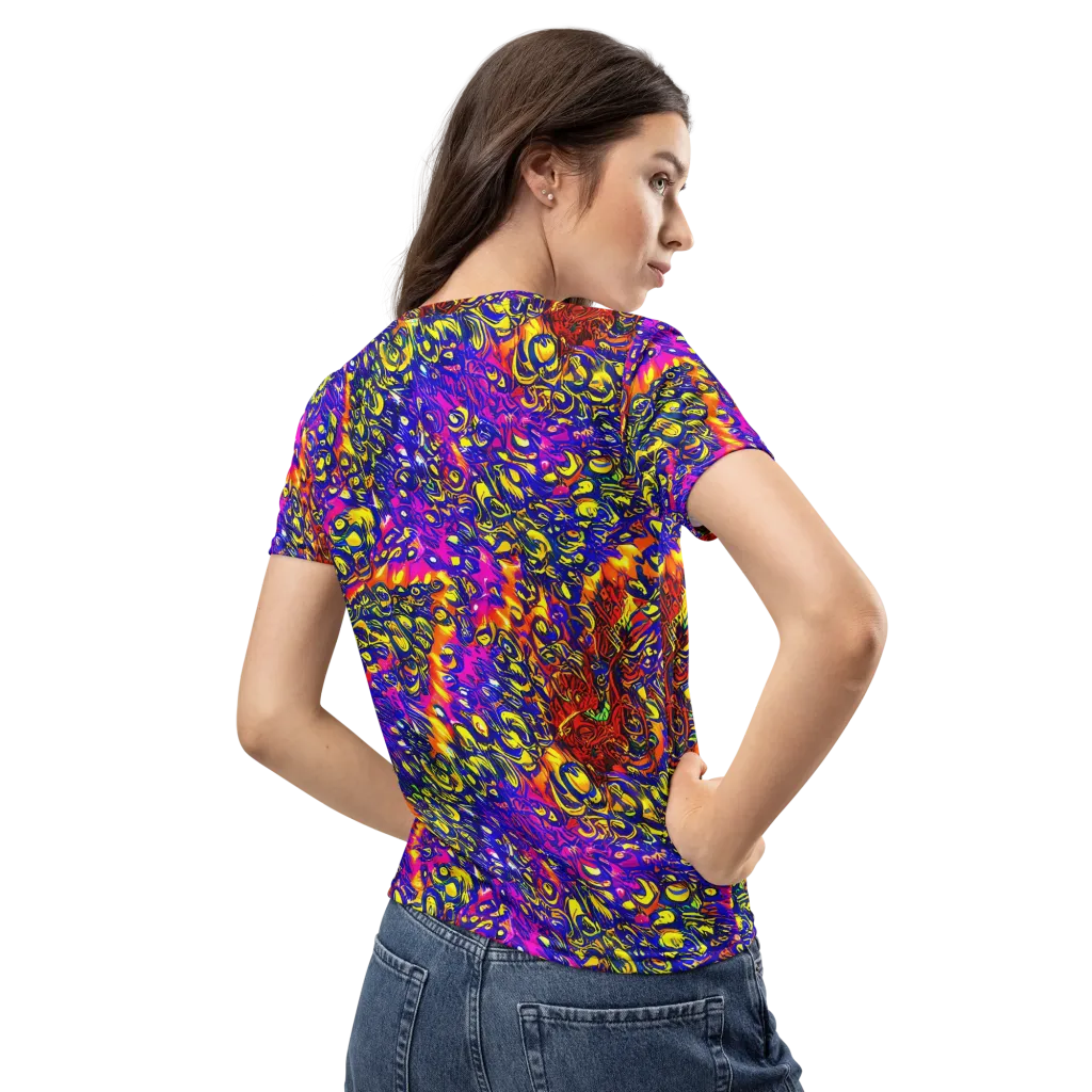 Sonic Colorwave on Women's Crew Neck T-Shirt — Back