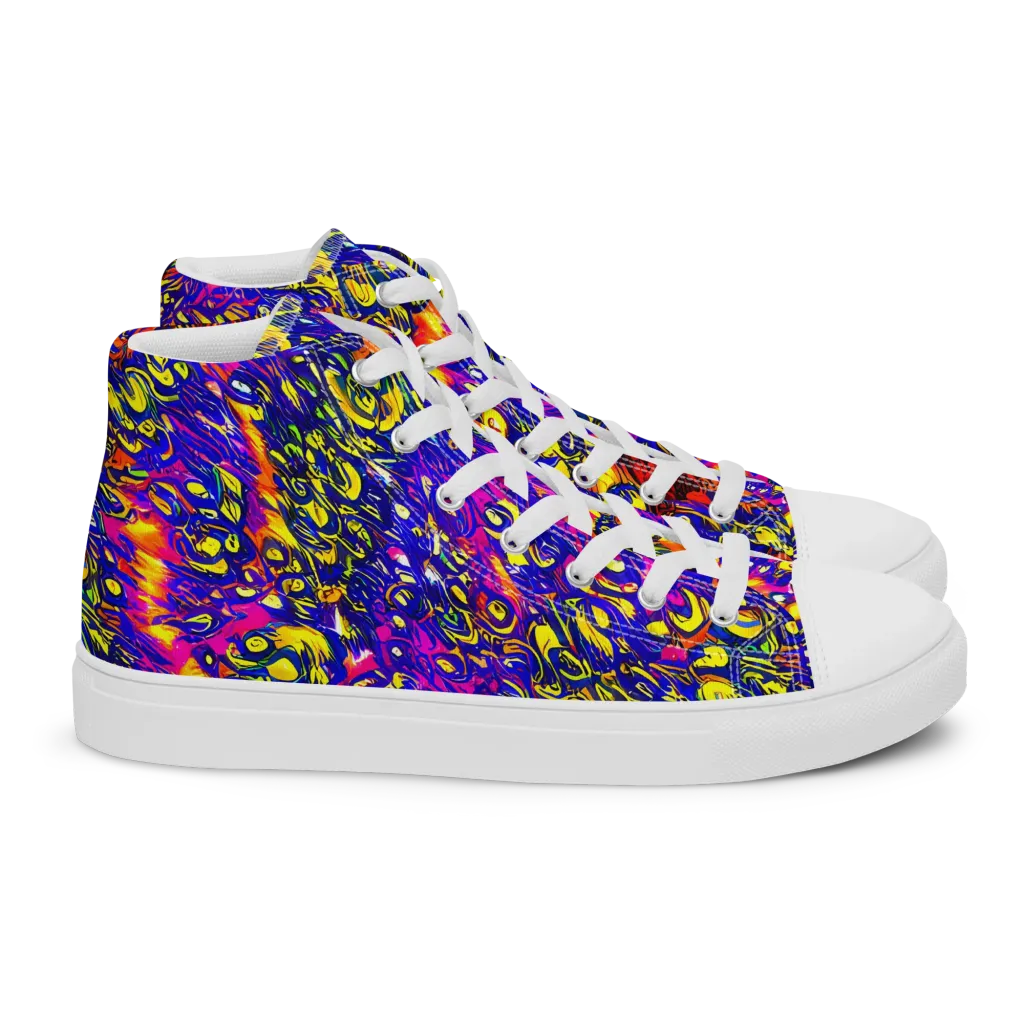 Sonic Colorwave on Women's High Top Canvas Shoes — Right