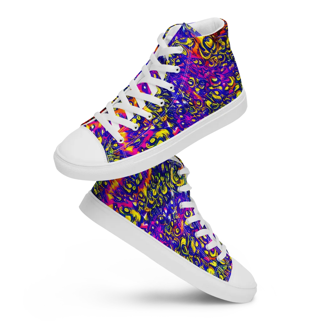 Sonic Colorwave on Women's High Top Canvas Shoes — Front