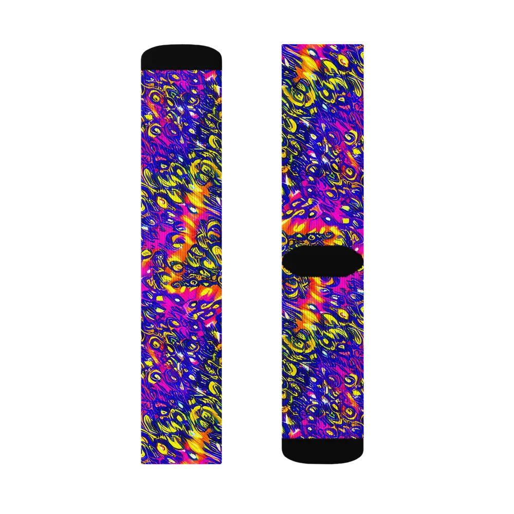Sonic Colorwave on Socks — Left Sock