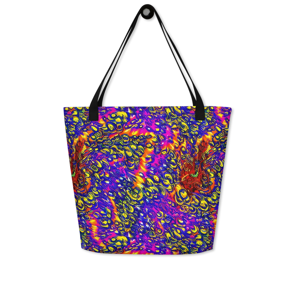 Sonic Colorwave on Large Tote Bag W/ Pocket — Front