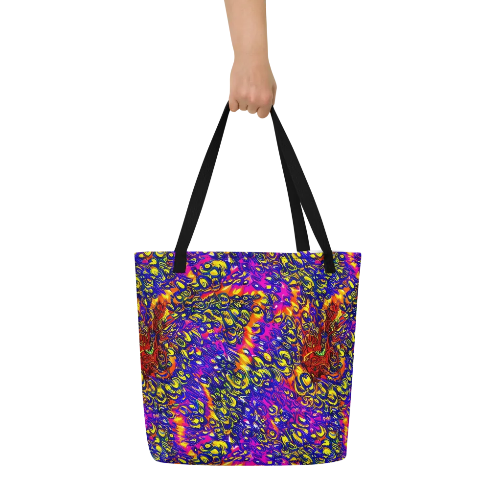 Sonic Colorwave on Large Tote Bag W/ Pocket — Front