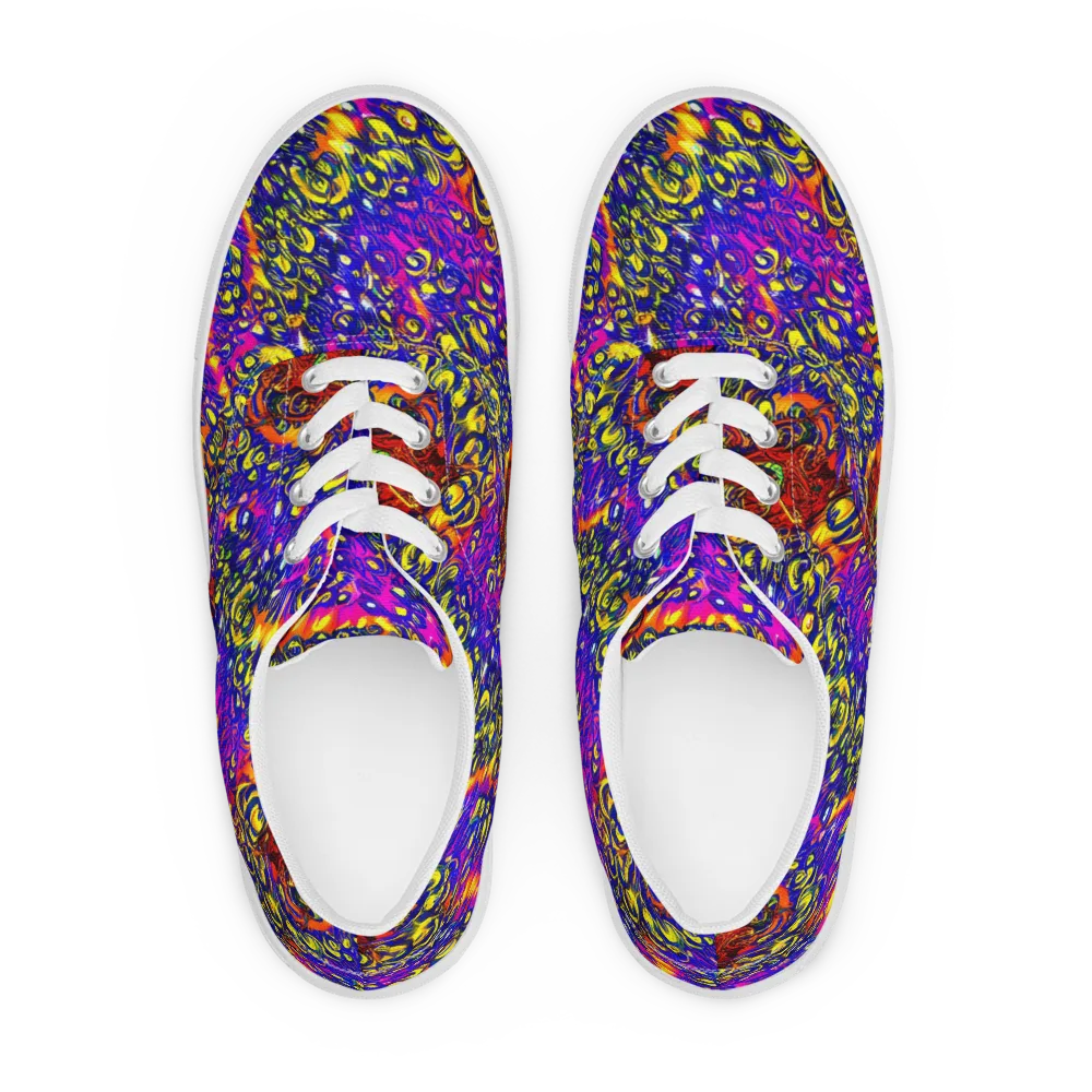 Sonic Colorwave on Men's Lace-Up Canvas Shoes — Front