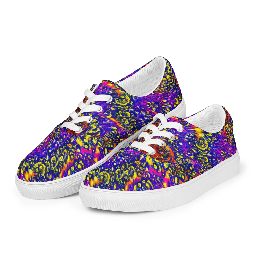 Sonic Colorwave on Men's Lace-Up Canvas Shoes — Left Front
