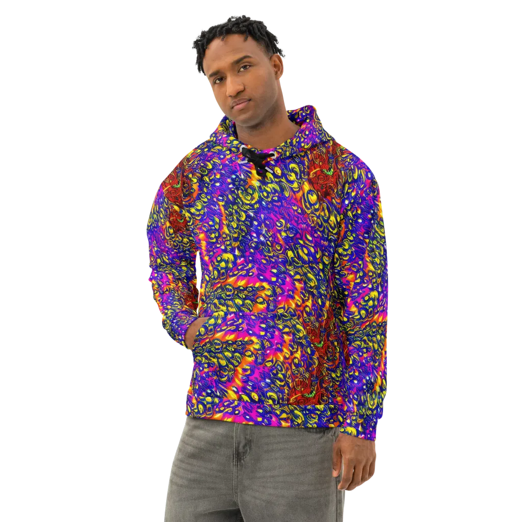 Sonic Colorwave on Cotton Hoodie — Left Front