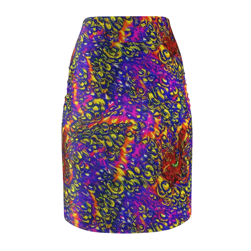 Sonic Colorwave on Pencil Skirt — Back