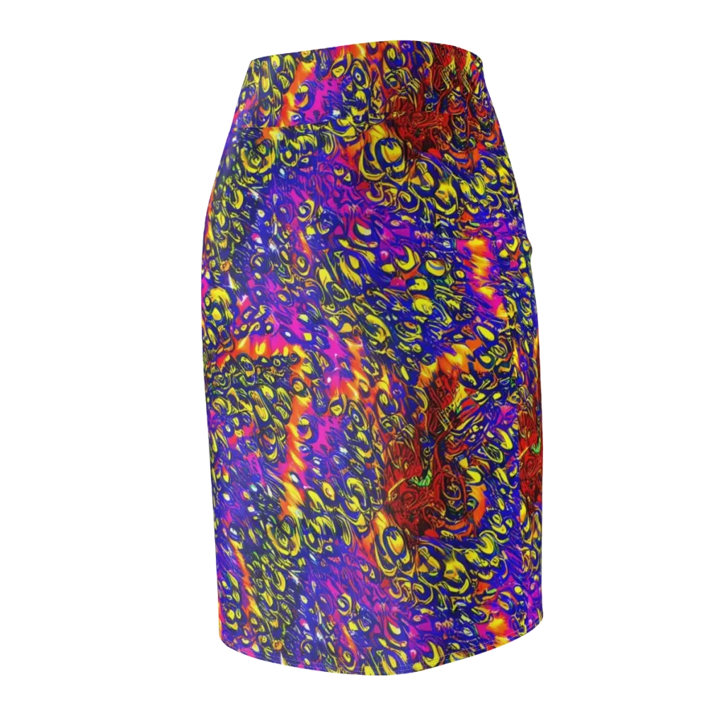 Sonic Colorwave on Pencil Skirt — Back Side