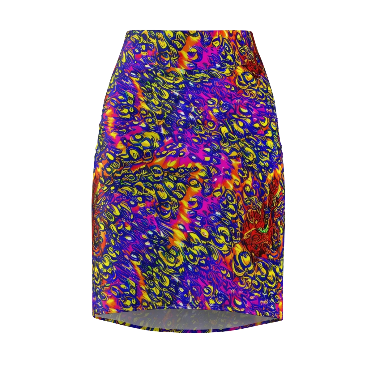 Sonic Colorwave on Pencil Skirt — Front