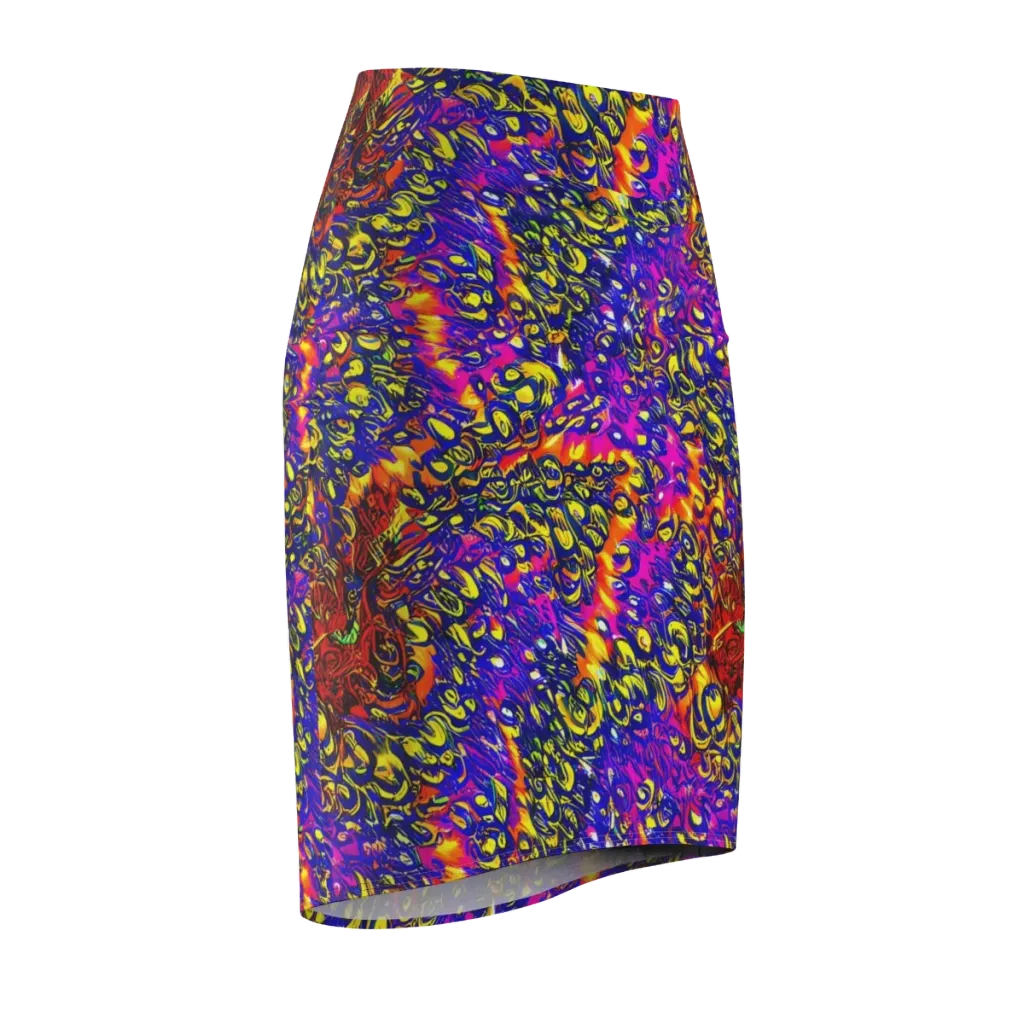 Sonic Colorwave on Pencil Skirt — Front Side