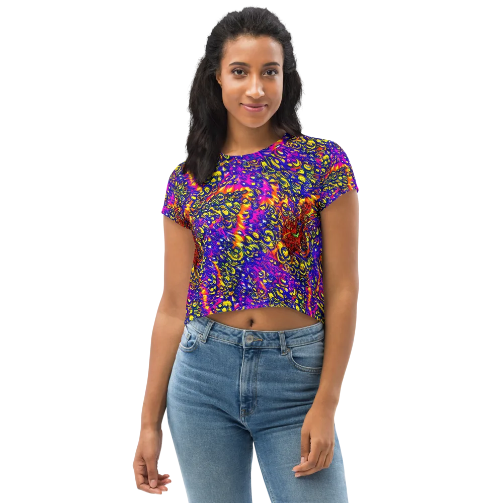 Sonic Colorwave on Crop Tee — Front