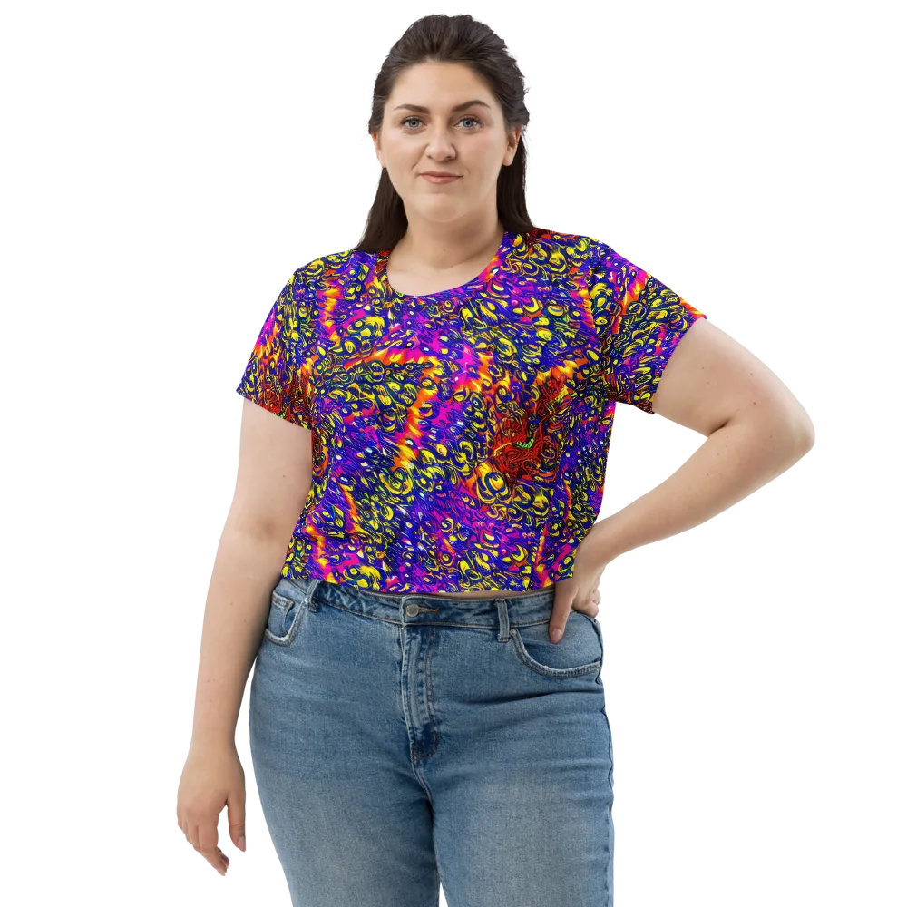 Sonic Colorwave on Crop Tee — Front