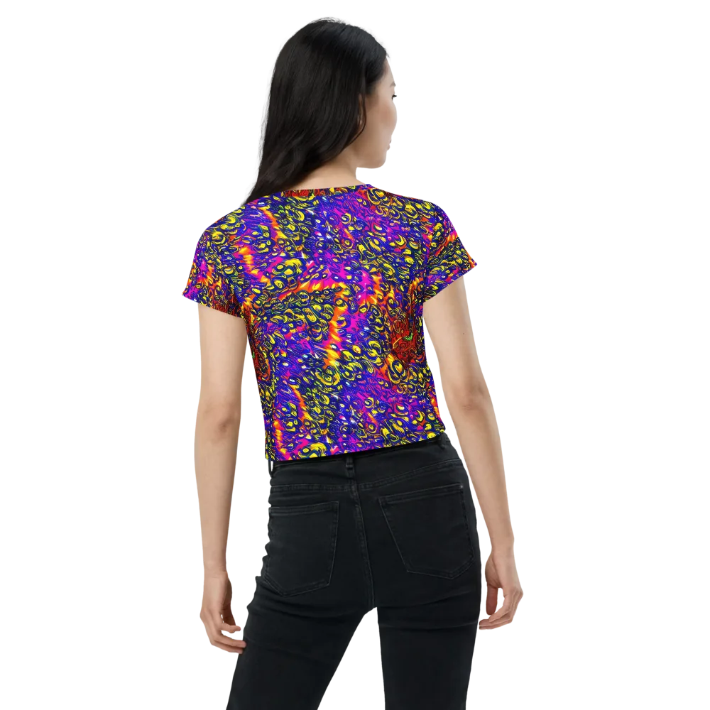 Sonic Colorwave on Crop Tee — Back