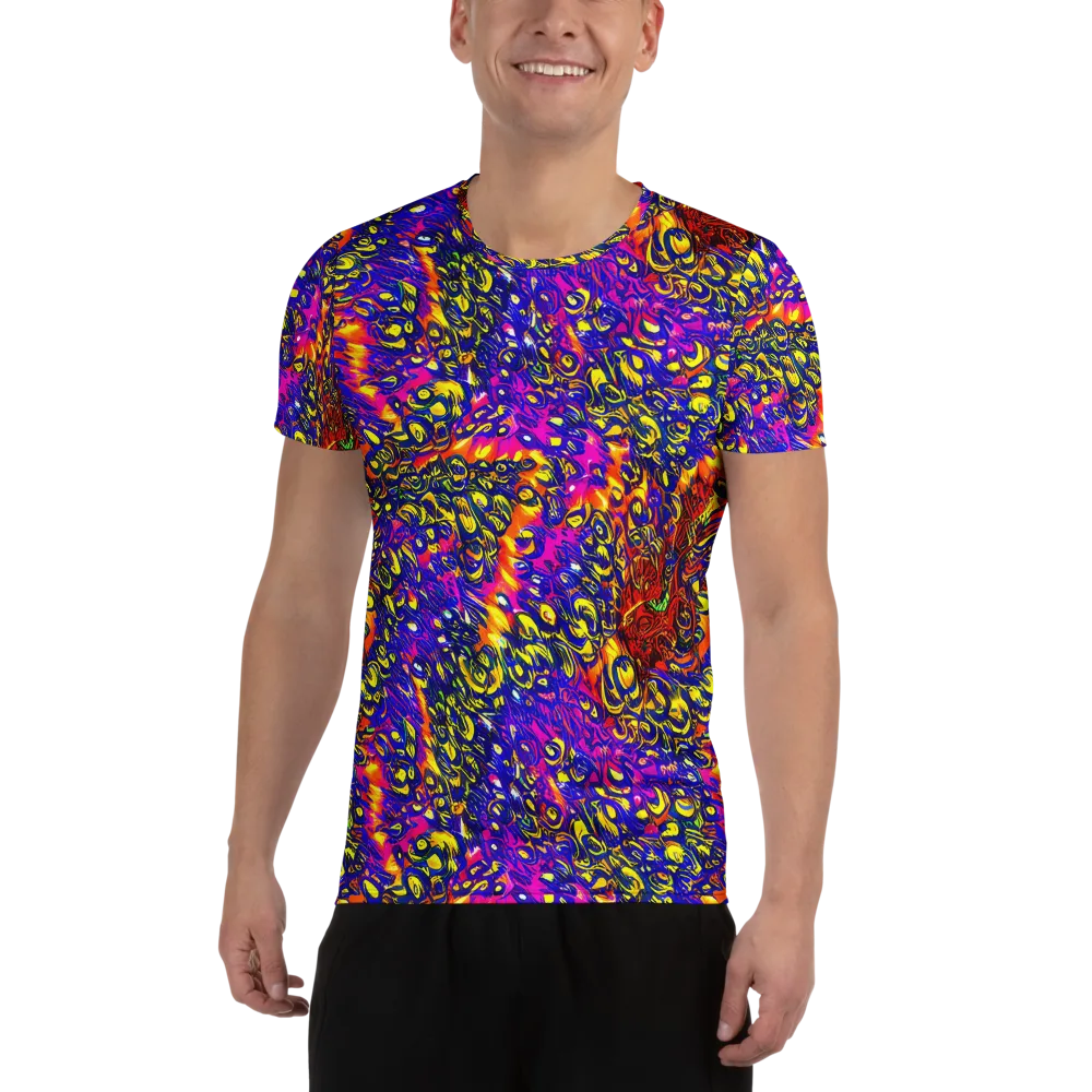 Sonic Colorwave on Men's Athletic T-Shirt — Front