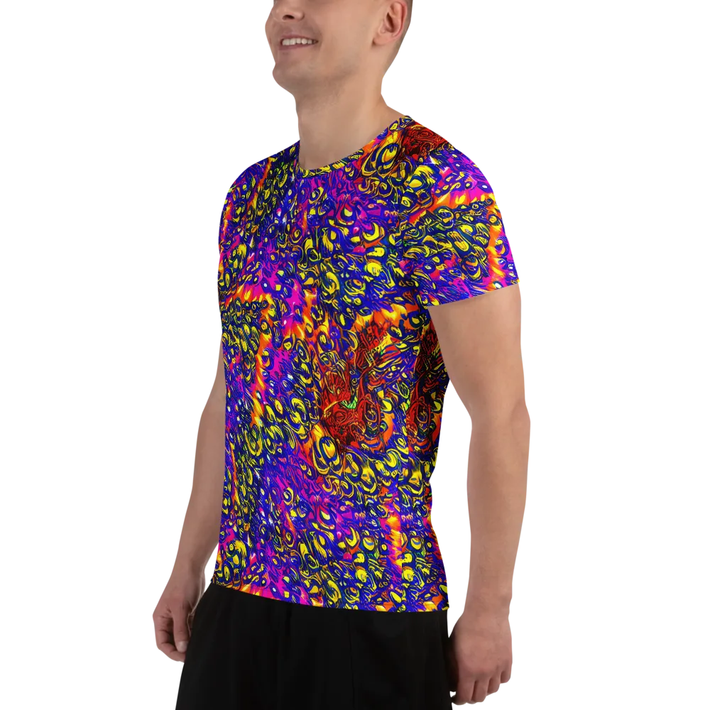 Sonic Colorwave on Men's Athletic T-Shirt — Left