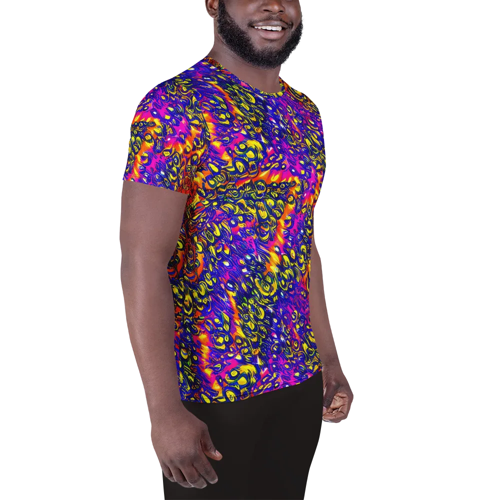 Sonic Colorwave on Men's Athletic T-Shirt — Right