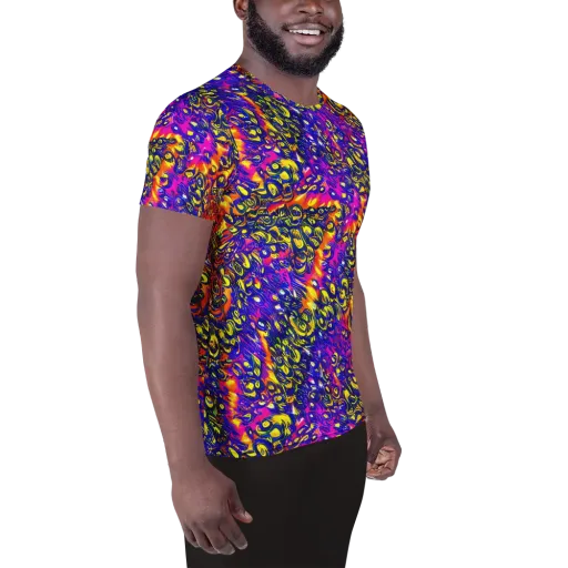 Sonic Colorwave on a Men's Athletic T-Shirt