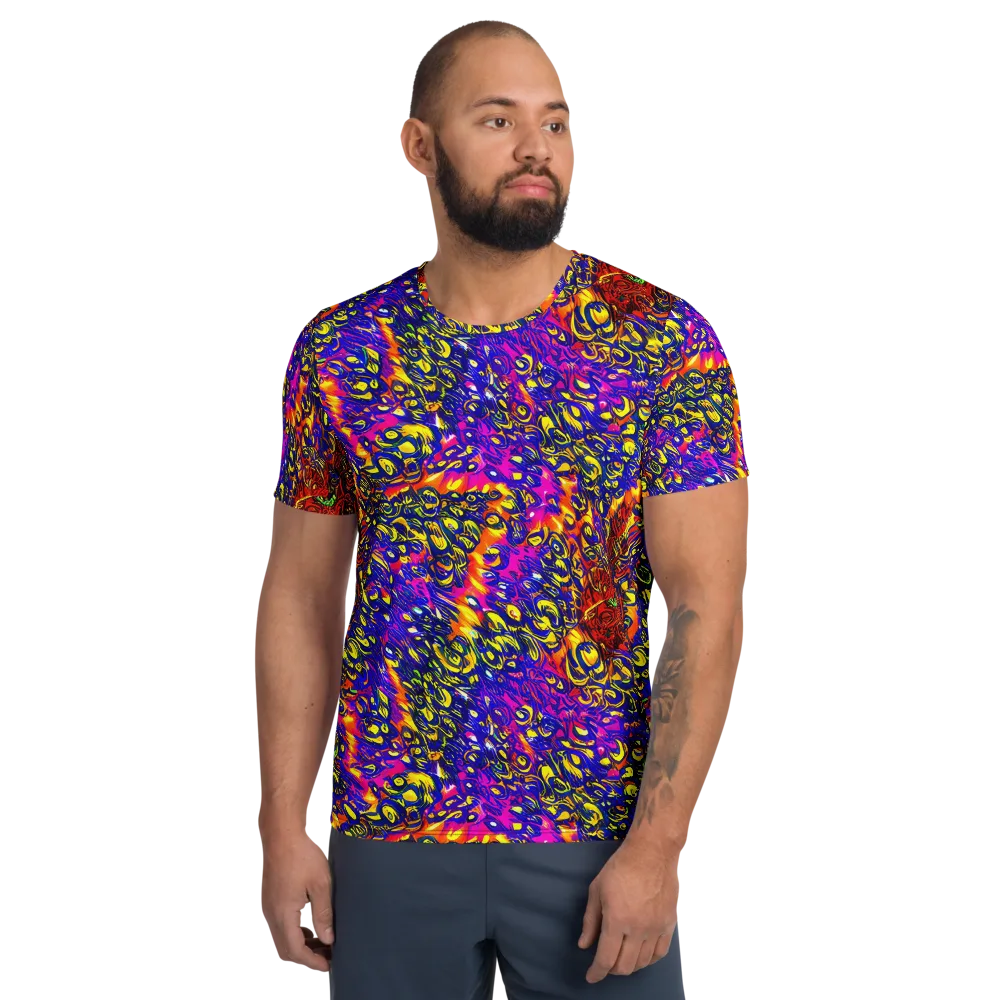 Sonic Colorwave on Men's Athletic T-Shirt — Front