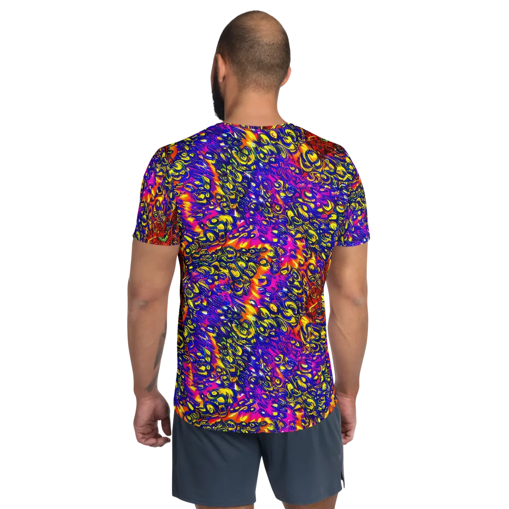Sonic Colorwave on Men's Athletic T-Shirt — Back