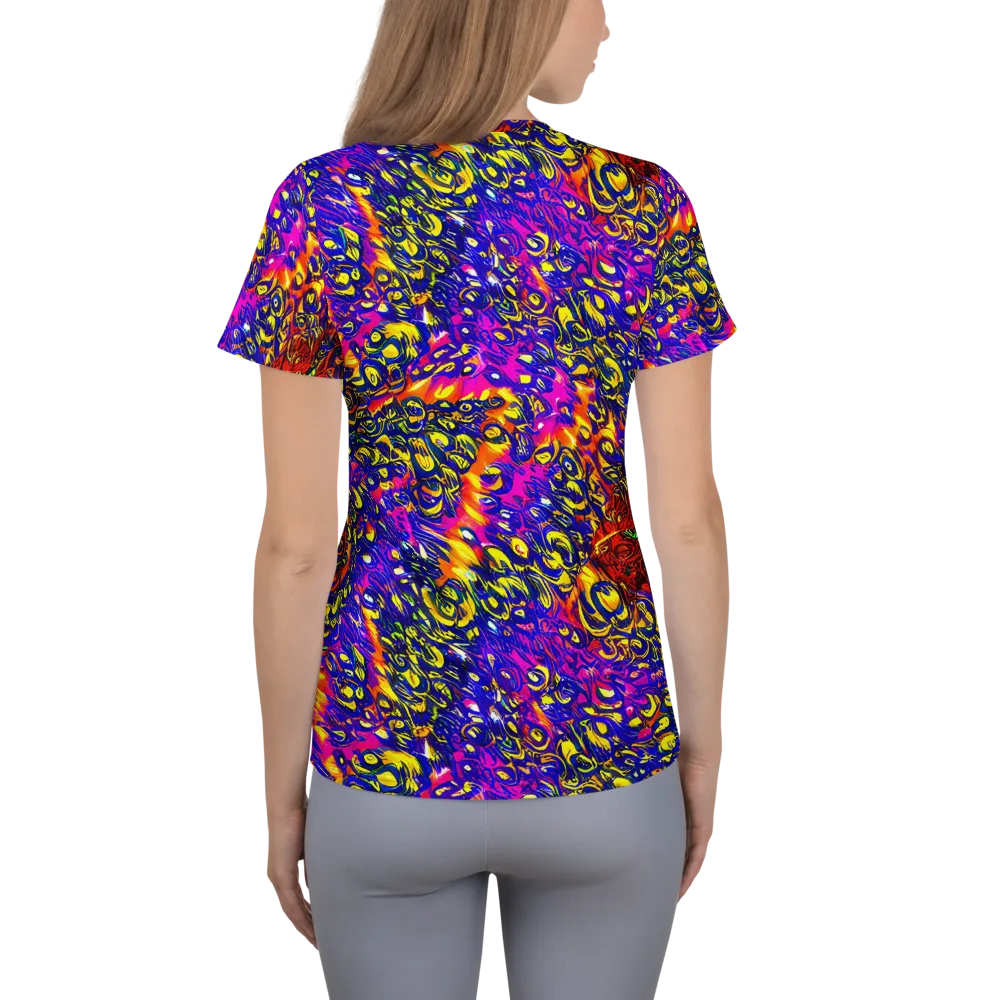 Sonic Colorwave on Women's Athletic T-Shirt — Back