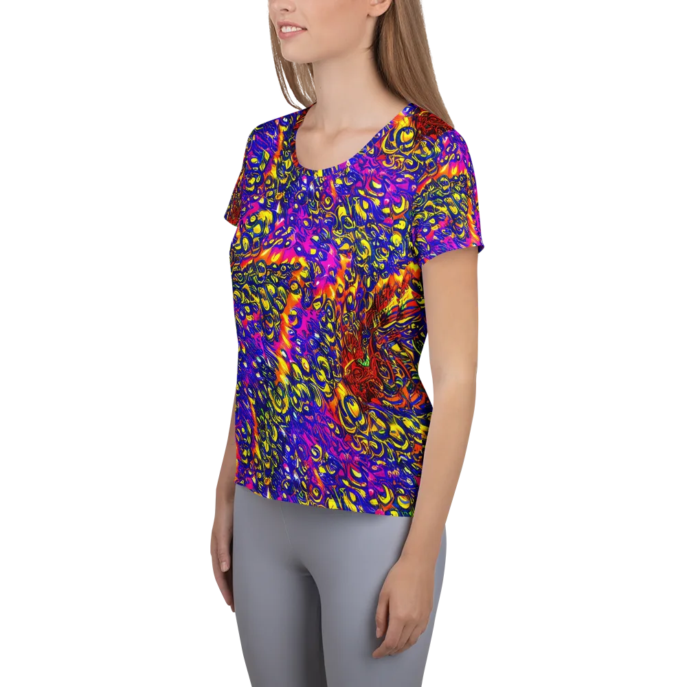 Sonic Colorwave on Women's Athletic T-Shirt — Left