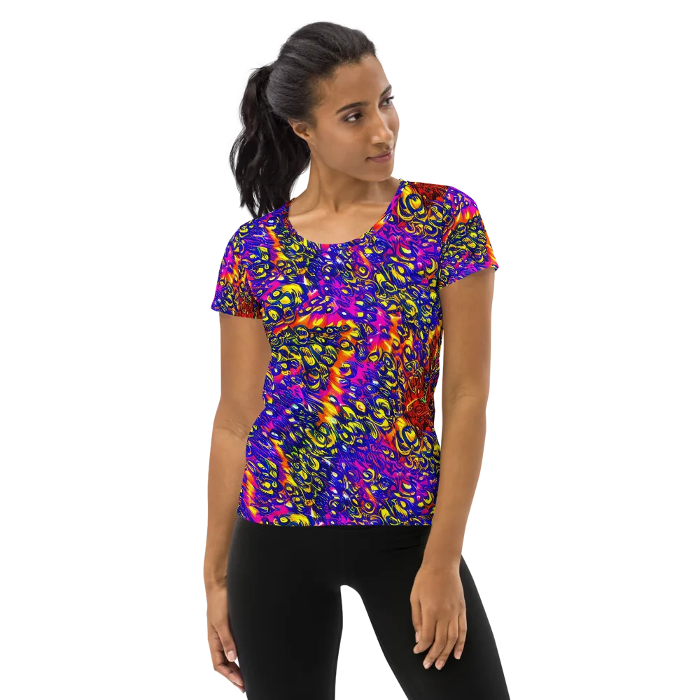 Sonic Colorwave on Women's Athletic T-Shirt — Front