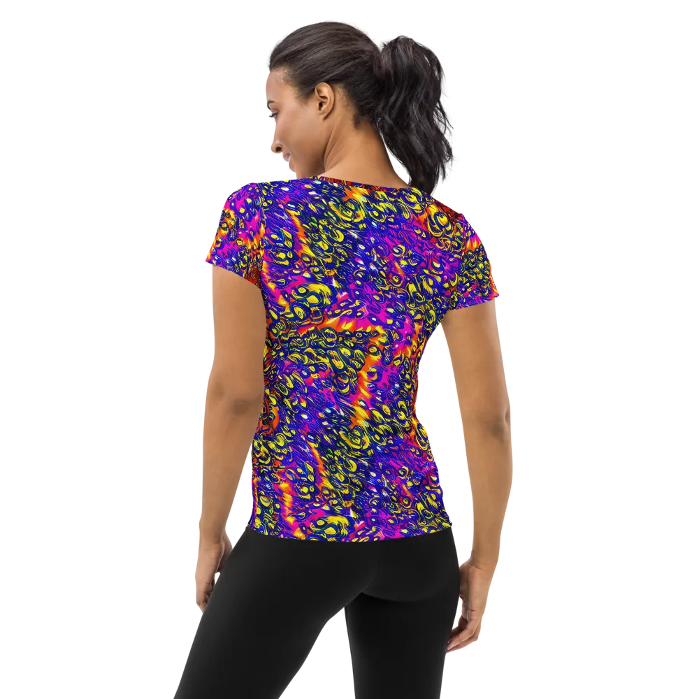 Sonic Colorwave on Women's Athletic T-Shirt — Back