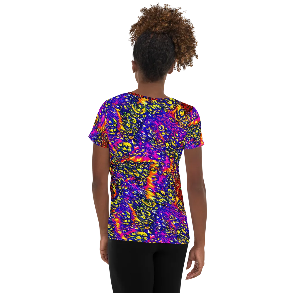 Sonic Colorwave on Women's Athletic T-Shirt — Back