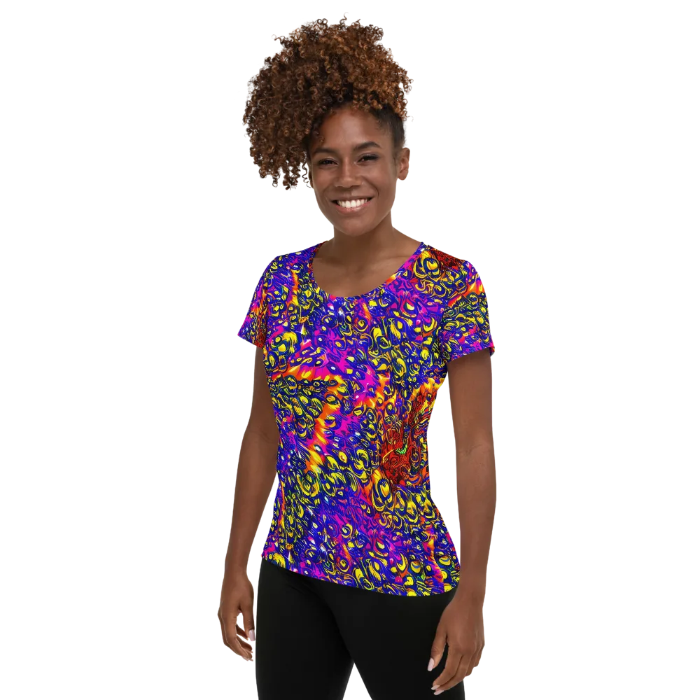 Sonic Colorwave on Women's Athletic T-Shirt — Left