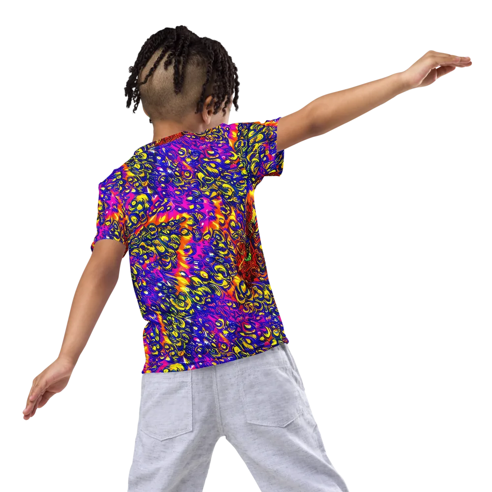 Sonic Colorwave on Kids Crew Neck T-Shirt — Back