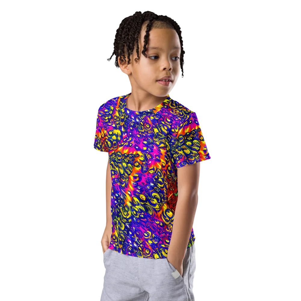 Sonic Colorwave on Kids Crew Neck T-Shirt — Left Front