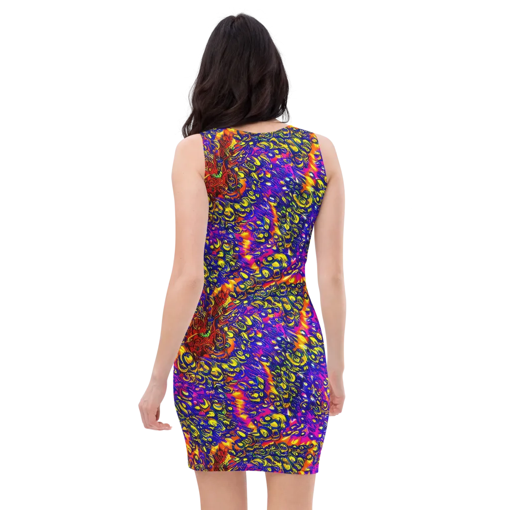 Sonic Colorwave on Bodycon Dress — Back